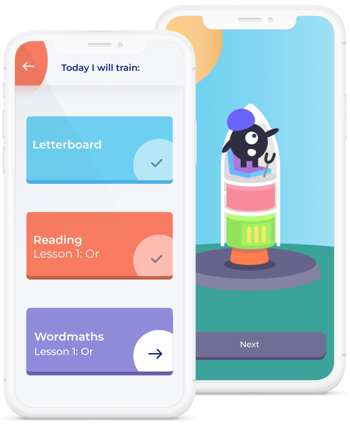 GoLexic dyslexia app menu